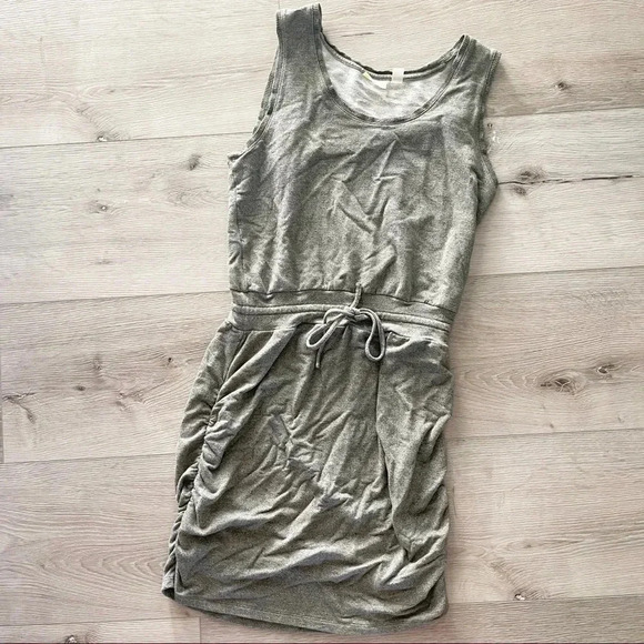 Zella gray ruched tie dress size small - Picture 2 of 13